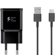   Samsung EP-TA200EBE 15W hálózati töltőadapter + EP-DG970BBE USB-C adatkábel, fekete (eco csomagolásban)