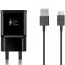 Samsung EP-TA200EBE 15W hálózati töltőadapter + EP-DG970BBE USB-C adatkábel, fekete (eco csomagolásban)