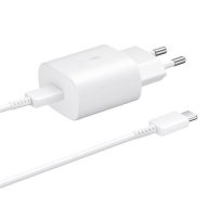   Samsung EP-TA800EWE 25W hálózati töltőadapter + EP-DA705BWE USB-C/USB-C adatkábel, fehér (eco csomagolásban)