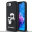 Karl Lagerfeld 3D Rubber Karl and Choupette Apple iPhone 17e / iPhone 16e hátlap tok, fekete