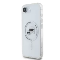   Karl Lagerfeld IML K&CH Heads Metal Frame Apple iPhone 17e / iPhone 16e hátlap tok, átlátszó