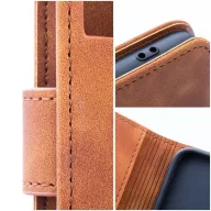   Tender Book Xiaomi Redmi Note 14 Pro 4G flip/oldalra nyíló műbőr tok kártyatartó résszel, barna