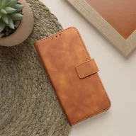   Tender Book Xiaomi Redmi Note 14 Pro 4G flip/oldalra nyíló műbőr tok kártyatartó résszel, barna