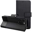 Gomma Xiaomi Redmi Note 14 4G flip/oldalra nyíló tok kártyatartó résszel, fekete