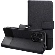   Gomma Xiaomi Redmi Note 14 4G flip/oldalra nyíló tok kártyatartó résszel, fekete