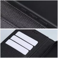   Gomma Xiaomi Redmi Note 14 4G flip/oldalra nyíló tok kártyatartó résszel, fekete