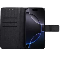   Gomma Xiaomi Redmi Note 14 4G flip/oldalra nyíló tok kártyatartó résszel, fekete