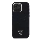 Guess Denim Triangle Logo iPhone 16 Pro MagSafe hátlap tok, fekete