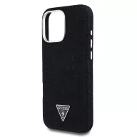   Guess Denim Triangle Logo iPhone 16 Pro MagSafe hátlap tok, fekete