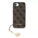 Guess 4G Charm iPhone 17e / iPhone 16e kemény hátlap tok, barna