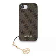   Guess 4G Charm iPhone 17e / iPhone 16e kemény hátlap tok, barna