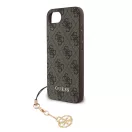 Guess 4G Charm iPhone 17e / iPhone 16e kemény hátlap tok, barna