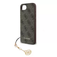   Guess 4G Charm iPhone 17e / iPhone 16e kemény hátlap tok, barna