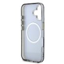 Guess IML Glitter Magnolia and Triangle Logo iPhone 16 MagSafe hátlap tok, fekete