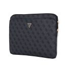 Guess PU 4G Triangle Logo Sleeve 14" laptop táska, fekete