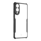 Tactical Quantum Stealth Samsung Galaxy S25 Edge hátlap tok, átlátszó/fekete