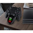 iPega 9180 PS4 kontroller / gamepad töltő állomás 2 db kontrollerhez, fekete
