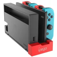   iPega 9186 Dock pro töltő állomás N-Switch /Joy-con kompatibilis, fekete/piros