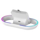 iPega P5P02 PlayStation Portal töltő dokkoló RGB világítással, fehér