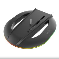   iPega P5S035SAH PlayStation 5 Pro/Slim függőleges állvány RGB világítással, 2xUSB-A csatlakozóval, fekete