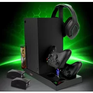   iPega XBX013 Xbox multifunkcionális konzol tartó állvány kontroller töltő résszel, fekete