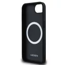 Lacoste Iconic Petit Pique Woven Logo iPhone 17e / iPhone 16e MagSafe tok, fekete