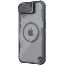 Nillkin Iceblade Prop Apple iPhone 17e / iPhone 16e mágneses szilikon tok, fekete-átlátszó