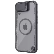   Nillkin Iceblade Prop Apple iPhone 17e / iPhone 16e mágneses szilikon tok, fekete-átlátszó