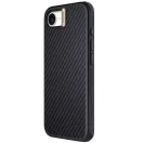 Nillkin Synthetic Fiber Pro Apple iPhone 17e / iPhone 16e mágneses műanyag tok, fekete-arany