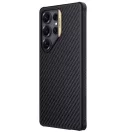 Nillkin Synthetic Fiber Pro Samsung Galaxy S25 Ultra mágneses műanyag tok, fekete-arany