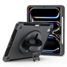 4smarts Rugged Apple iPad Pro 11 (2024 / 2025) közepesen ütésálló tok kitámasztóval, fekete