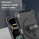 4smarts Rugged Samsung Galaxy Tab S9 FE / S9 / S8 / S7 közepesen ütésálló tok kitámasztóval, fekete