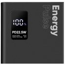 OBAL:ME EnergyPulse powerbank / külső akkumulátor kábellel, digitális kijelzővel, 10000mAh, 22,5W, fekete