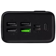   OBAL:ME EnergyPulse powerbank / külső akkumulátor kábellel, digitális kijelzővel, 30000mAh, 22,5W, fekete