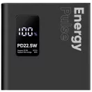 OBAL:ME EnergyPulse powerbank / külső akkumulátor kábellel, digitális kijelzővel, 30000mAh, 22,5W, fekete