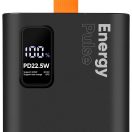OBAL:ME EnergyPulse powerbank / külső akkumulátor kábellel, digitális kijelzővel, 50000mAh, 22,5W, fekete