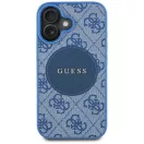 Guess 4G Circle Classic Logo iPhone 16 MagSafe hátlap tok, kék