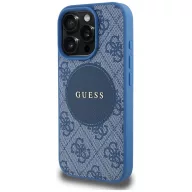   Guess 4G Circle Classic Logo iPhone 16 Pro MagSafe hátlap tok, kék