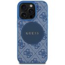 Guess 4G Circle Classic Logo iPhone 16 Pro Max MagSafe hátlap tok, kék