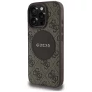 Guess 4G Circle Classic Logo iPhone 16 Pro Max MagSafe hátlap tok, barna