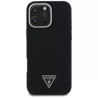   Guess Denim Triangle Logo iPhone 16 Pro Max MagSafe hátlap tok, fekete