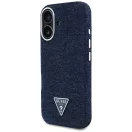 Guess Denim Triangle Logo iPhone 16 MagSafe hátlap tok, kék
