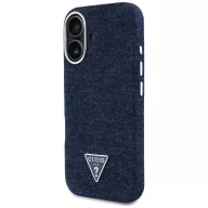   Guess Denim Triangle Logo iPhone 16 MagSafe hátlap tok, kék