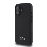   Lacoste Iconic Petit Pique Woven Logo iPhone 16 MagSafe tok, fekete