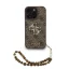 Guess PU 4G Metal Logo Strap iPhone 16 Pro Max hátlap tok, barna