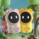 PICOCICI K47 walkie-talkie gyerekeknek, nyuszi alakú, 2db, sárga-rózsaszín