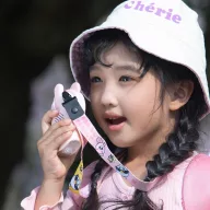   PICOCICI K47 walkie-talkie gyerekeknek, nyuszi alakú, 2db, sárga-rózsaszín