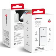   Forcell F-Energy F5K8 MagSafe kompatibilis powerbank / külső akkumulátor, 15W, 5000mAh, QC4.0, fehér