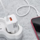 Forcell F-Energy Mini GaN III VT-35A USB-C + USB-A töltő adapter,  PD, QC4.0, 20W, fehér