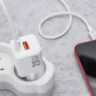   Forcell F-Energy Mini GaN III VT-35A USB-C + USB-A töltő adapter,  PD, QC4.0, 20W, fehér